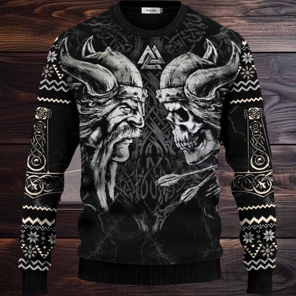 King Viking War Skull Ugly Christmas Sweater King Viking War Skull Ugly Christmas Sweater