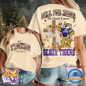 LSU Tigers 2025 NCAA Season Fall For Jesus Unisex 3D Shirt