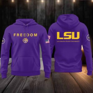 LSU Tigers Louisiana State University 2025 A True Patriot Charlie Kirk Hoodie T Shirt