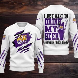 LSU Tigers NCAA I Just Want To Drink My Beer And Watch Aggies Ugy Christmas Sweater