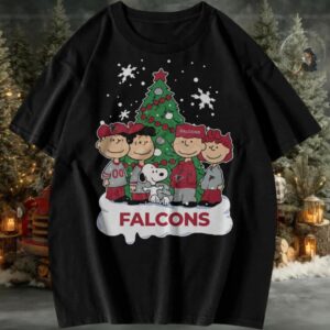 Peanuts Snoopy and Friends Atlanta Falcons Christmas T Shirt