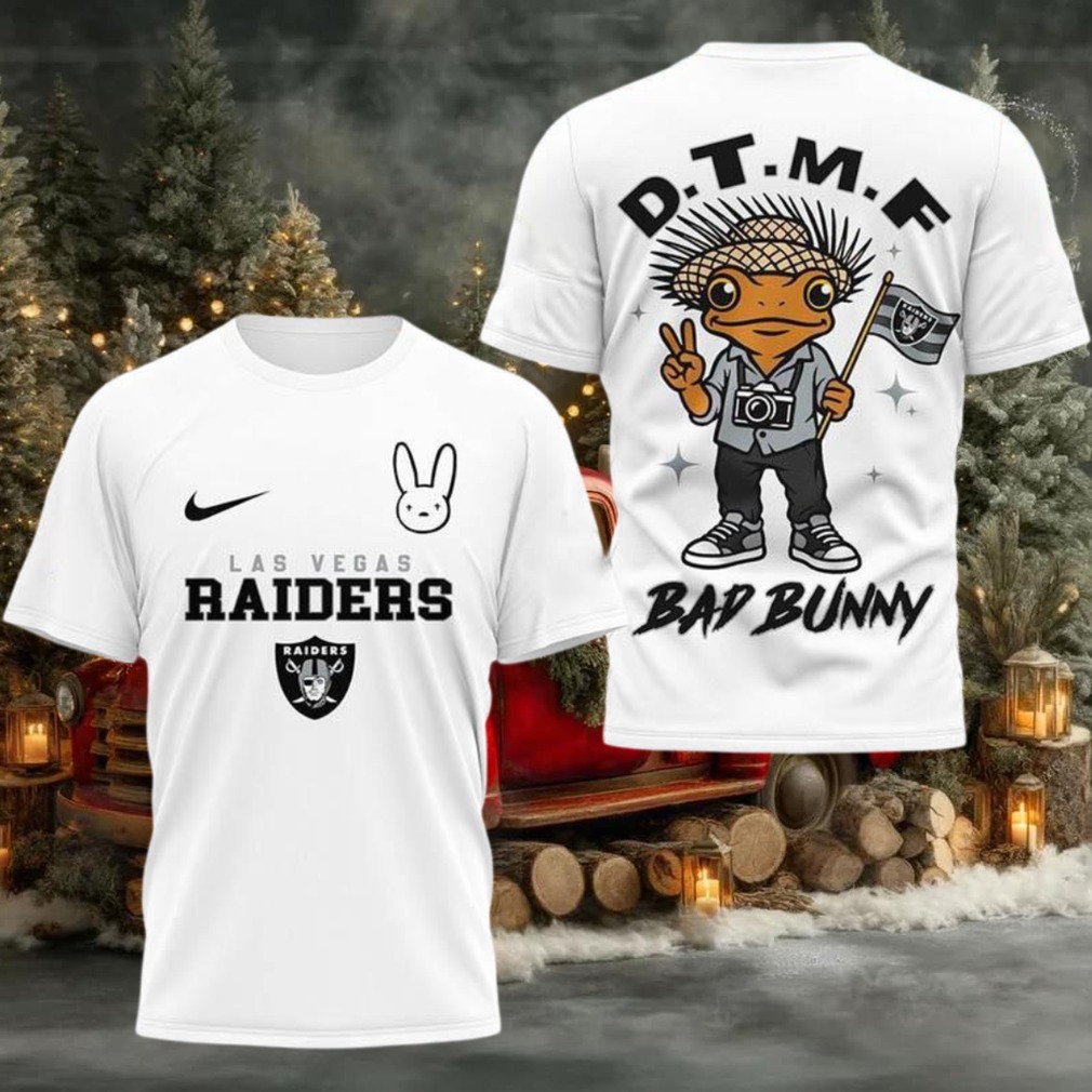 Las Vegas Raiders NFL Bad Bunny 2025 New Two Sided Shirt Las Vegas Raiders NFL Bad Bunny 2025 New Two Sided Shirt