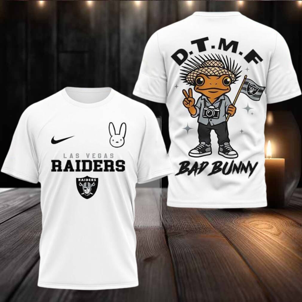 Las Vegas Raiders NFL Bad Bunny 2025 New Two Sided Shirt Las Vegas Raiders NFL Bad Bunny 2025 New Two Sided Shirt