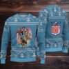 Red Snowflake Pattern “Bad Bunny Trophy Fiesta” Ugly Christmas Sweater Red Snowflake Pattern “Bad Bunny Trophy Fiesta” Ugly Christmas Sweater