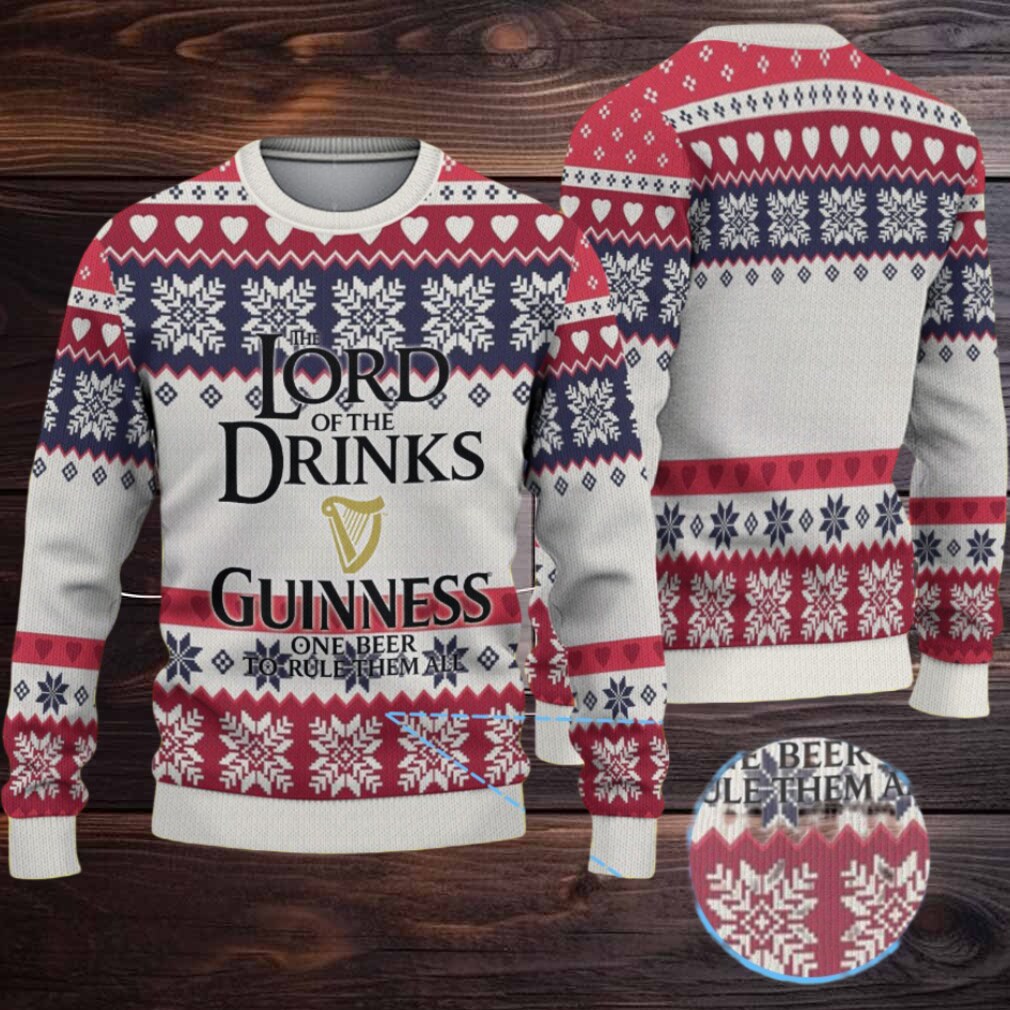 Light Grey Navy & Burgundy Fair Isle Snowflake “Lord of the Drinks” Guinness Ugly Christmas Sweater Light Grey Navy & Burgundy Fair Isle Snowflake “Lord of the Drinks” Guinness Ugly Christmas Sweater