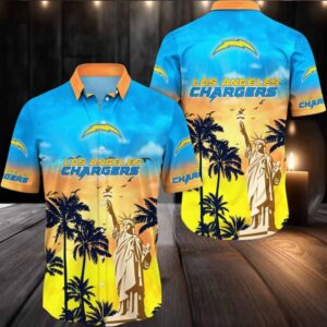 Los Angeles Chargers Hawaii Shirt Statue Of Liberty Aloha Shirt