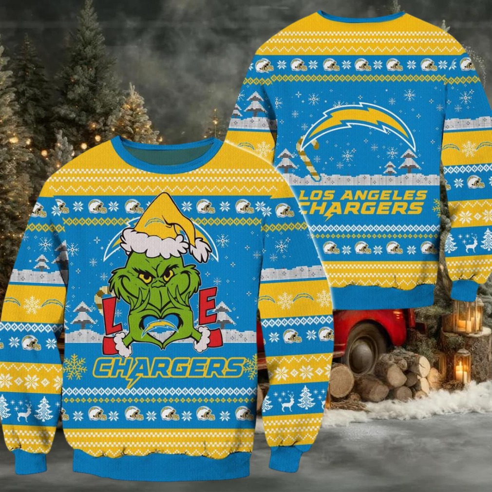 Los Angeles Chargers NFL Grinch Football Limited Ugly Christmas Sweater Los Angeles Chargers NFL Grinch Football Limited Ugly Christmas Sweater