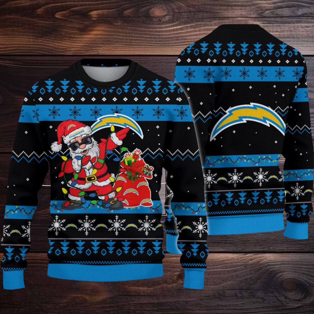 Los Angeles Chargers Santa Claus Ugly Christmas Sweater Los Angeles Chargers Santa Claus Ugly Christmas Sweater