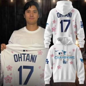 Los Angeles Dodgers NLCS Shohei Ohtani 2025 Sakura Cherry Blossom Hoodie T Shirt