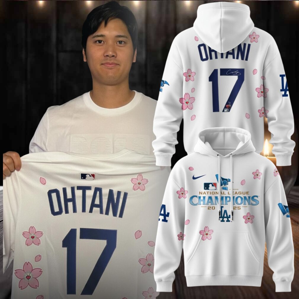 Los Angeles Dodgers NLCS Shohei Ohtani 2025 Sakura Cherry Blossom Hoodie T Shirt Los Angeles Dodgers NLCS Shohei Ohtani 2025 Sakura Cherry Blossom Hoodie T Shirt