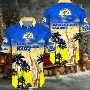 Los Angeles Rams Hawaii Shirt Statue Of Liberty Aloha Shirt