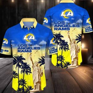 Los Angeles Rams Hawaii Shirt Statue Of Liberty Aloha Shirt