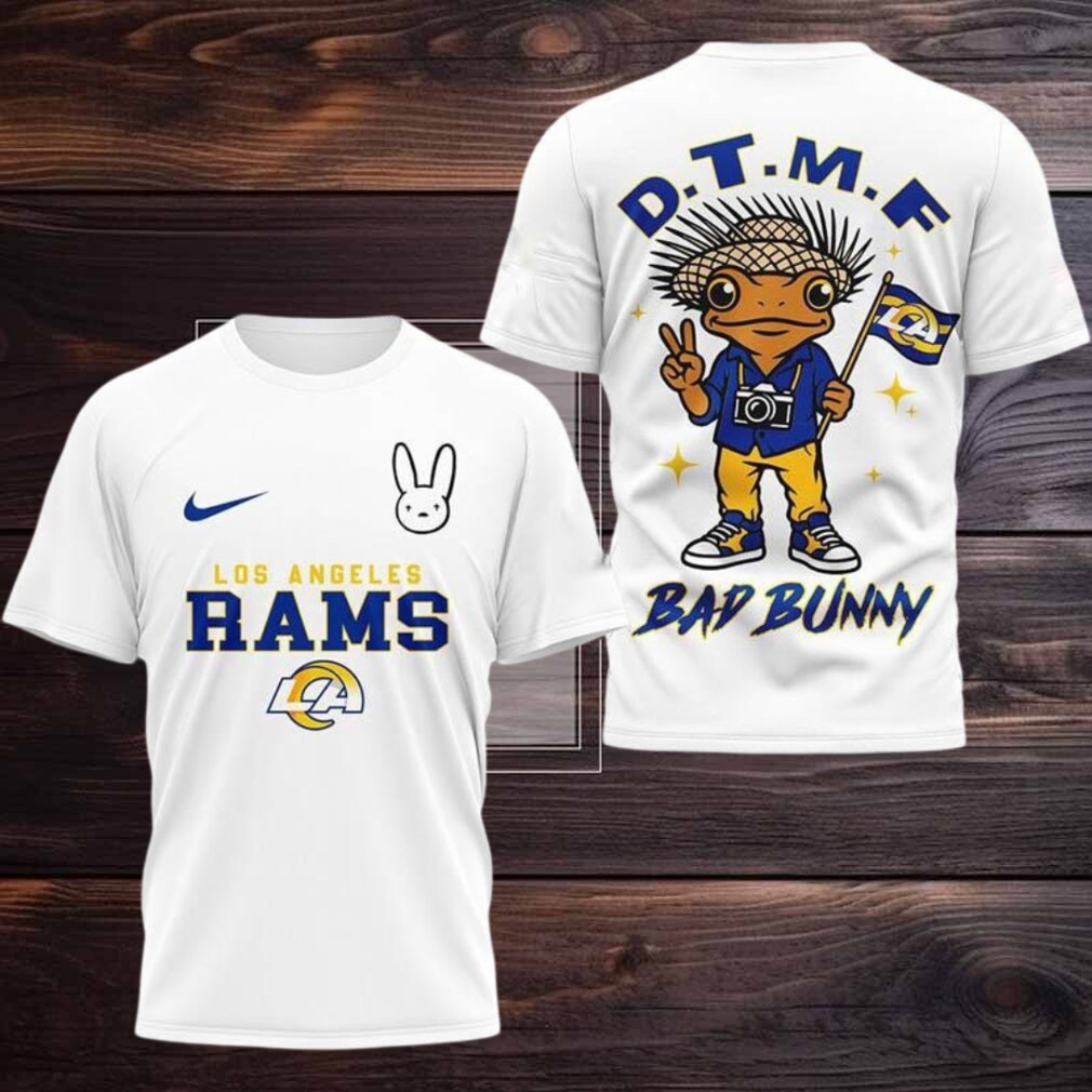 Los Angeles Rams NFL Bad Bunny 2025 New Two Sided Shirt Los Angeles Rams NFL Bad Bunny 2025 New Two Sided Shirt