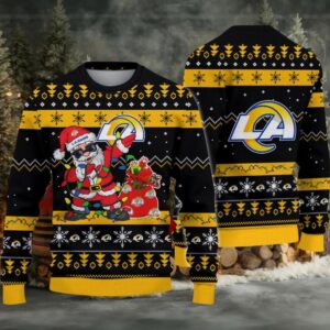 Los Angeles Rams Santa Claus Ugly Christmas Sweater