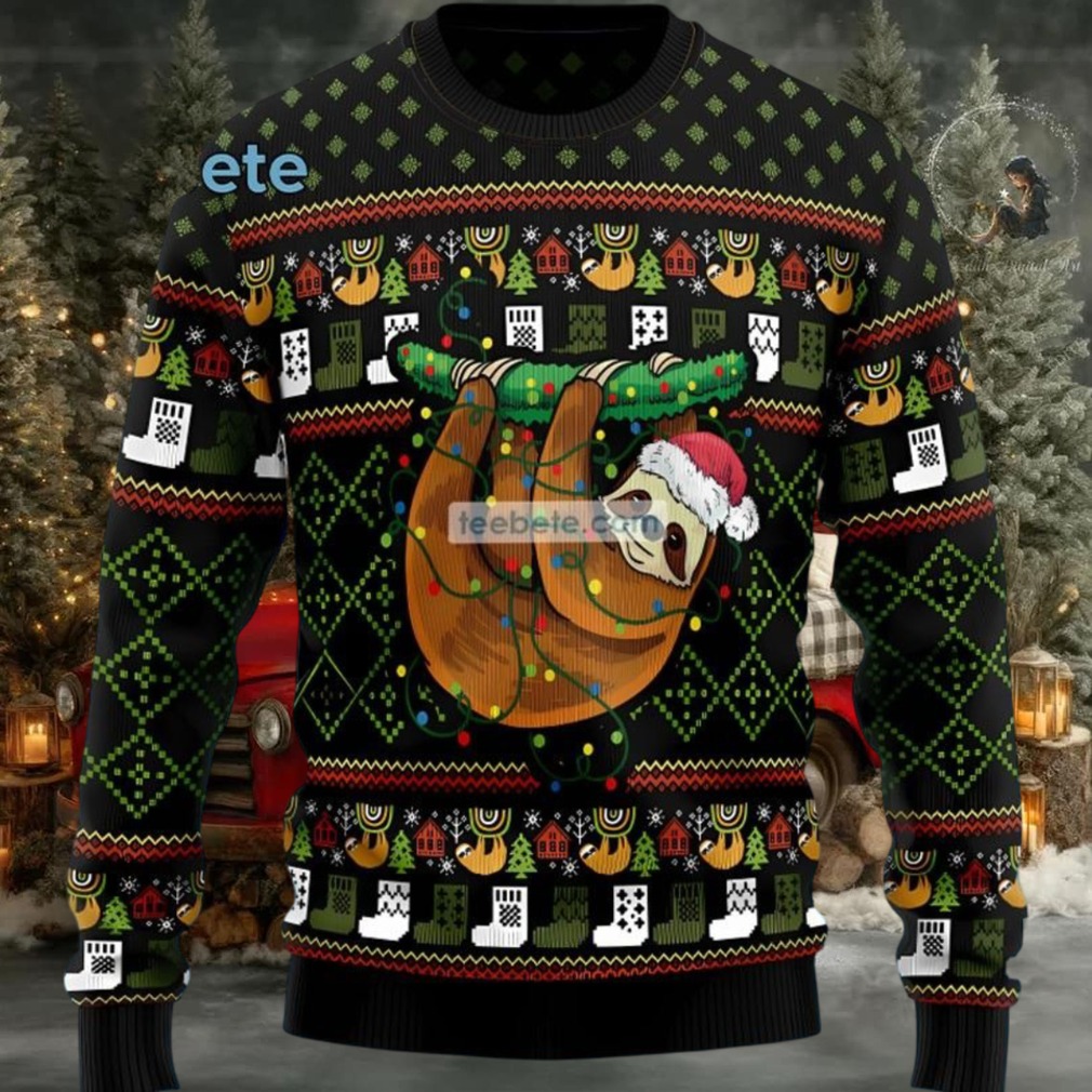 Loth Xmas Light Ugly Christmas Sweater Black Couples Loth Xmas Light Ugly Christmas Sweater Black Couples