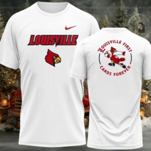 Louisville Football Louisville First Cards Forever Uniform 2025 Logo Two Sided Hoodie Shirt