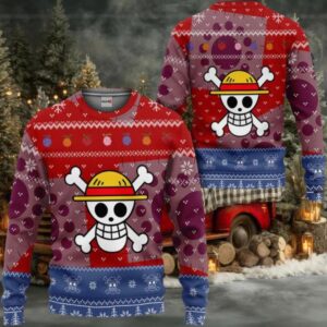 Luffy Dressrosa Arc One Piece Ugly Christmas Sweater