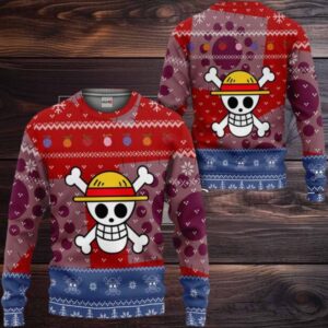 Luffy Dressrosa Arc One Piece Ugly Christmas Sweater