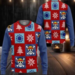Luffy Dressrosa Arc Xmas Gift One Piece Ugly Christmas Sweater