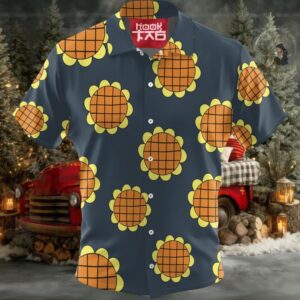 Luffy Dressrosa Lucy Sunflower Anime One Piece Merchandise Costume Cosplay – Hawaiian Shirt