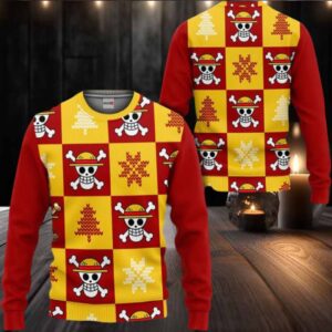 Luffy Symbol One Piece Ugly Christmas Sweater
