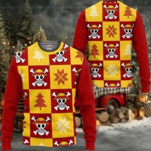 Luffy Symbol One Piece Ugly Christmas Sweater