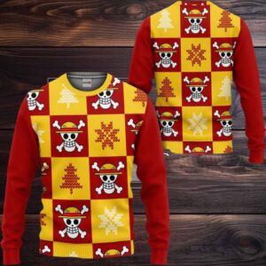 Luffy Symbol One Piece Ugly Christmas Sweater