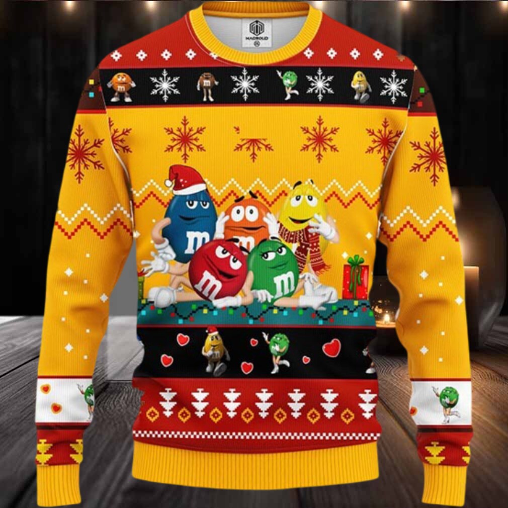 M&M Chocolate Yellow Funny Ugly Christmas Sweater M&M Chocolate Yellow Funny Ugly Christmas Sweater