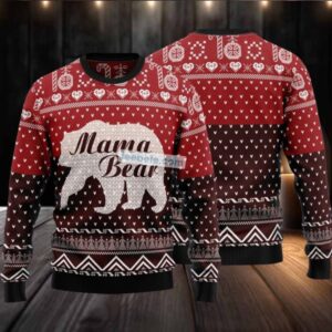 Mama Bear Ugly Christmas Sweater Fun Holiday Apparel