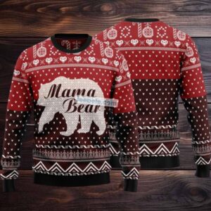 Mama Bear Ugly Christmas Sweater Fun Holiday Apparel