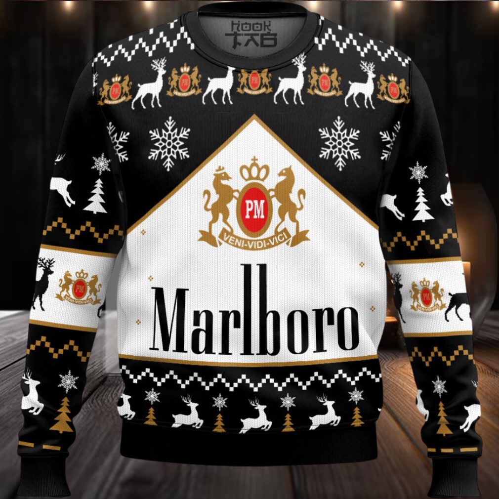 Marlboro Black Ugly Christmas Sweater Marlboro Black Ugly Christmas Sweater