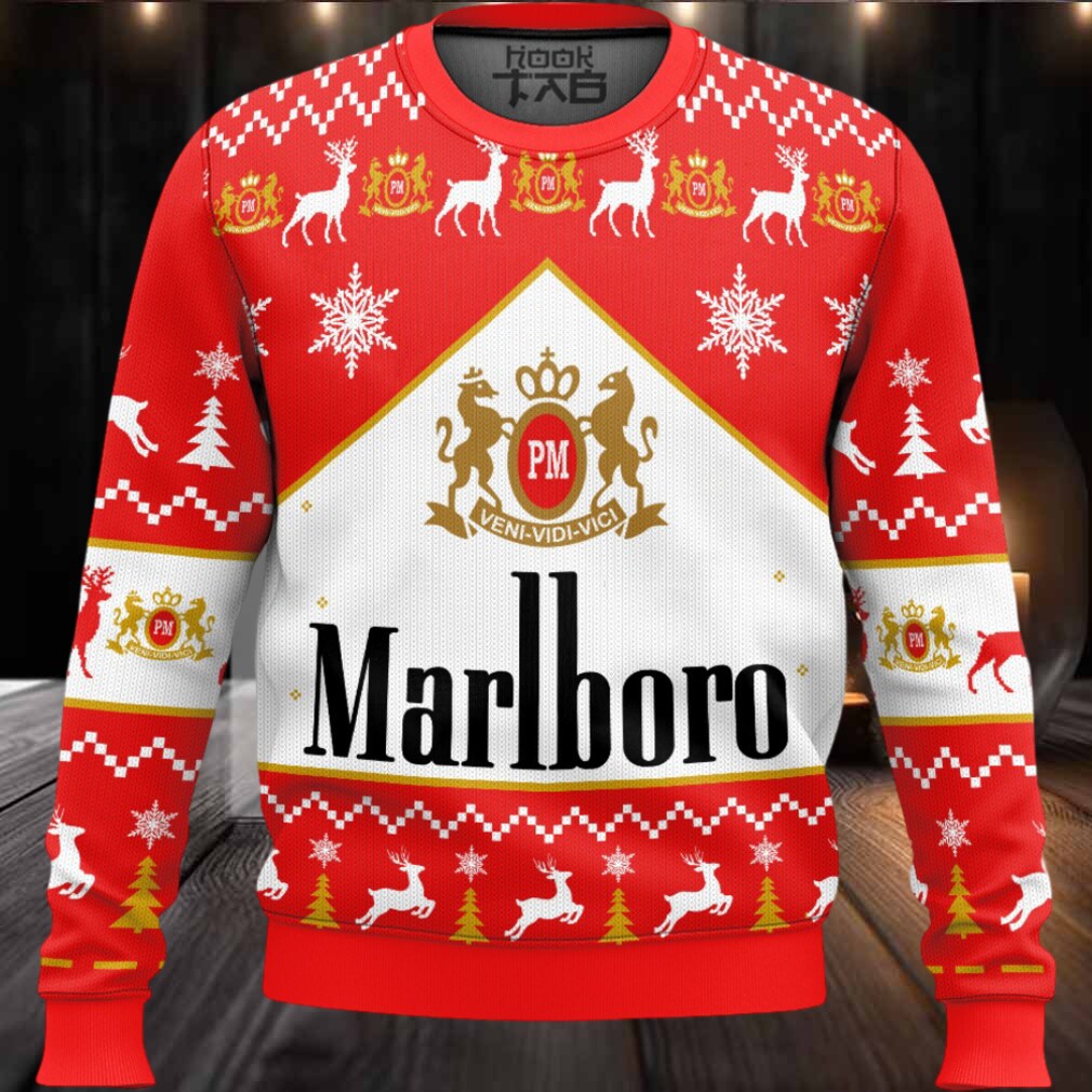 Marlboro Cigarette Ugly Christmas Sweater Marlboro Cigarette Ugly Christmas Sweater