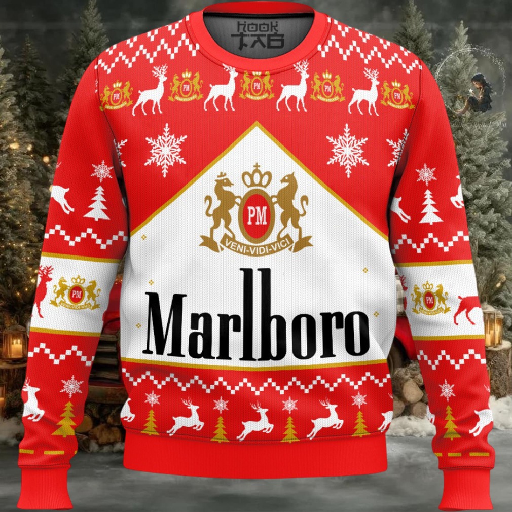 Marlboro Cigarette Ugly Christmas Sweater Marlboro Cigarette Ugly Christmas Sweater