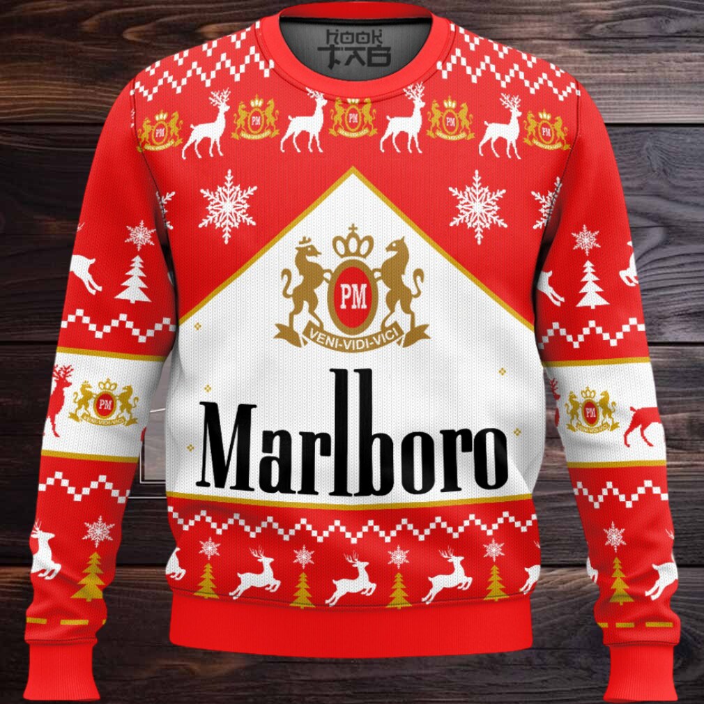 Marlboro Cigarette Ugly Christmas Sweater Marlboro Cigarette Ugly Christmas Sweater