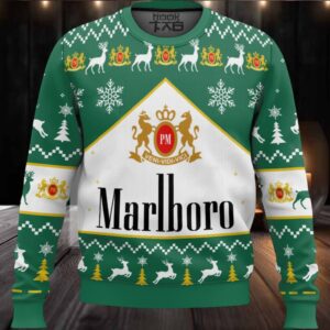 Marlboro Green Menthol Ugly Christmas Sweater