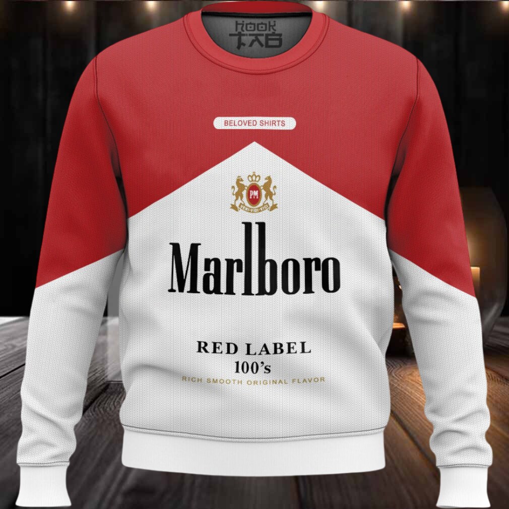 Marlboro Red Label 100’s Ugly Christmas Sweater Marlboro Red Label 100’s Ugly Christmas Sweater