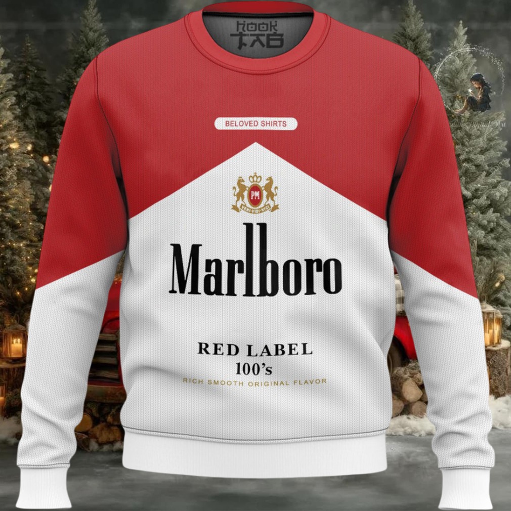 Marlboro Red Label 100’s Ugly Christmas Sweater Marlboro Red Label 100’s Ugly Christmas Sweater