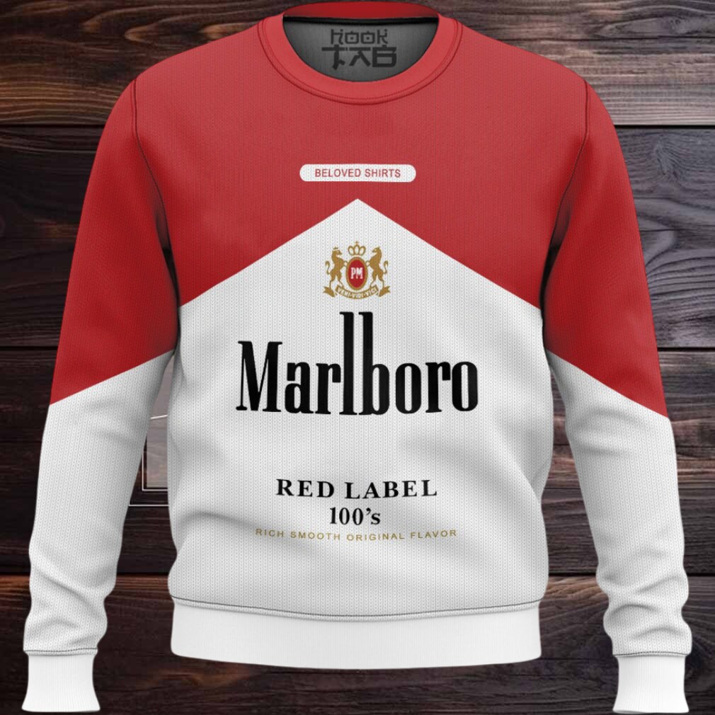 Marlboro Red Label 100’s Ugly Christmas Sweater Marlboro Red Label 100’s Ugly Christmas Sweater