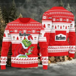 Marlboro Santa Grinch Ugly Sweater