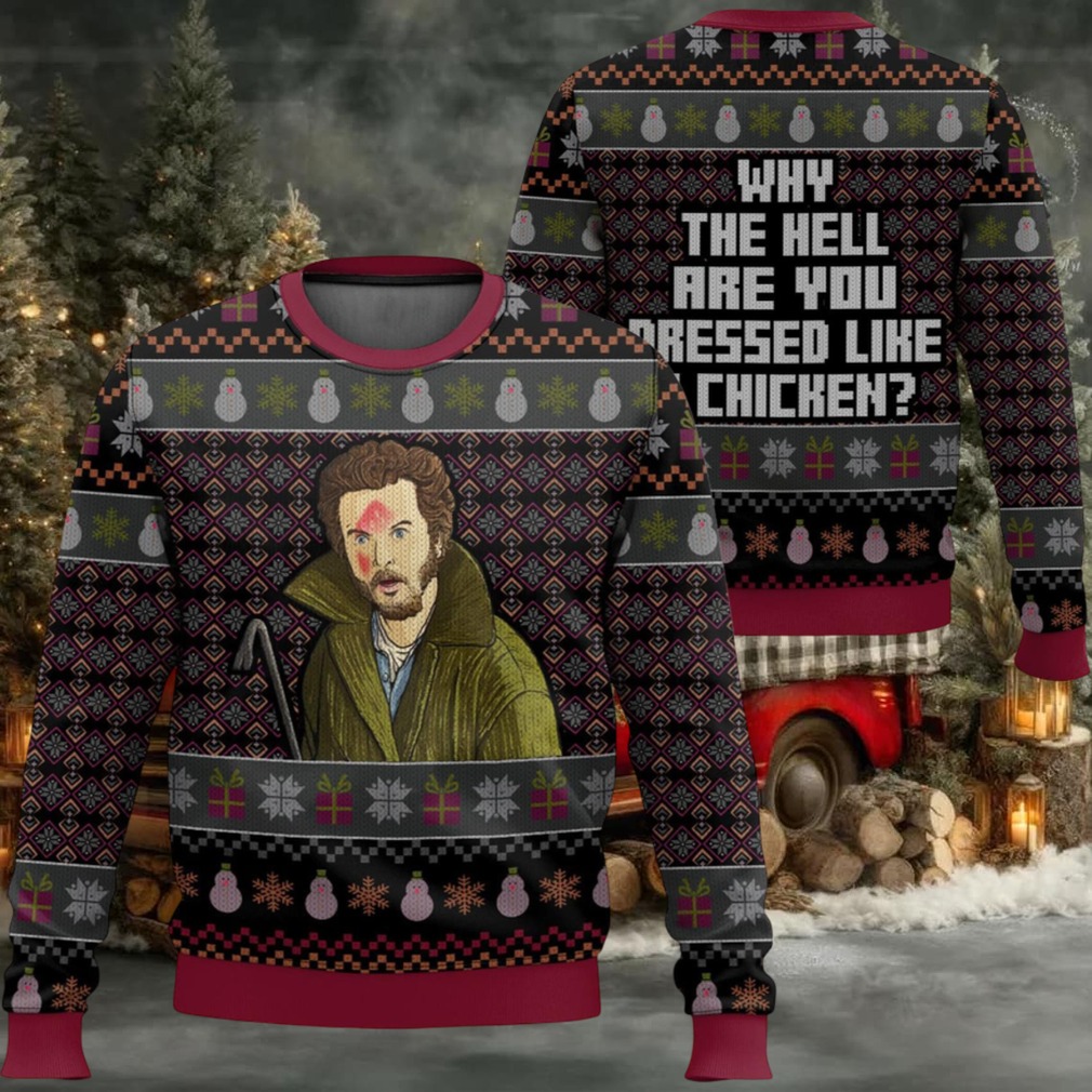 Marv Murchins Home Alone Why The Hell Are You Dressed Like A Chicken Ugly Christmas Sweater Marv Murchins Home Alone Why The Hell Are You Dressed Like A Chicken Ugly Christmas Sweater