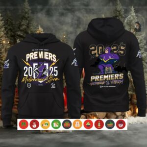 Melbourne Storm 2025 NRL Premiers Black Hoodie Shirt