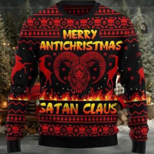 Merry Antichristmas Satan Claus Ugly Christmas Sweater