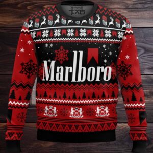 Merry Xmas Marlboro Cigarette Ugly Christmas Sweater