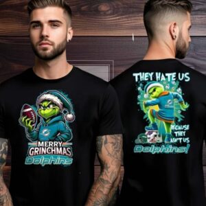 Miami Dolphins Grinch Merry Christmas Grinchmas 2025 Personalized Football Logo Two Sided Shirt