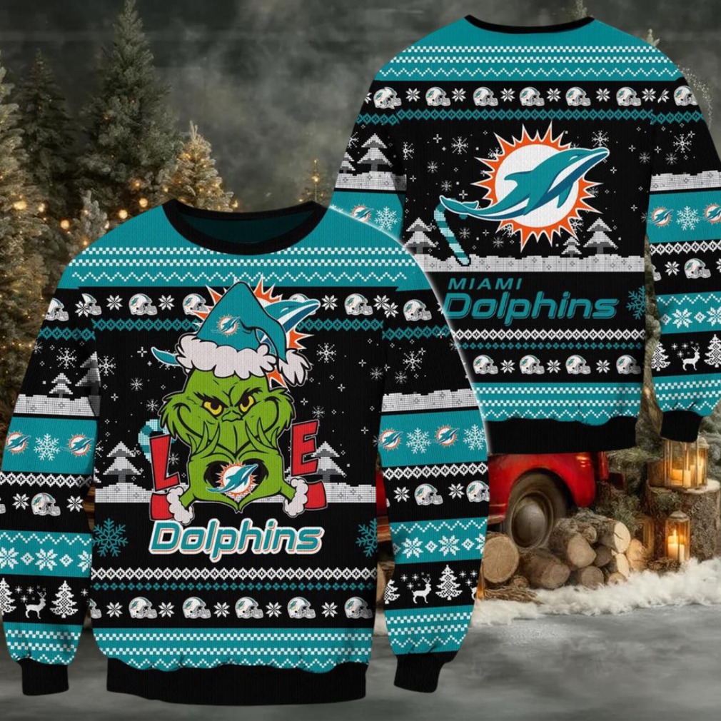 Miami Dolphins NFL Grinch Football Limited Ugly Christmas Sweater Miami Dolphins NFL Grinch Football Limited Ugly Christmas Sweater