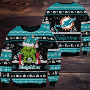 Miami Dolphins NFL Grinch Football Limited Ugly Christmas Sweater