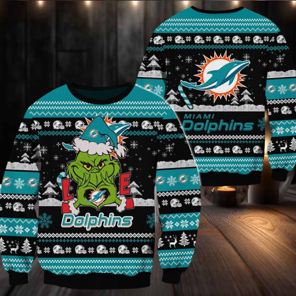 Miami Dolphins NFL Grinch Football Limited Ugly Christmas Sweater Miami Dolphins NFL Grinch Football Limited Ugly Christmas Sweater