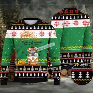 Michael Myers Jason Voorhees Freddy Krueger Ugly Sweaters For Couples Black Green