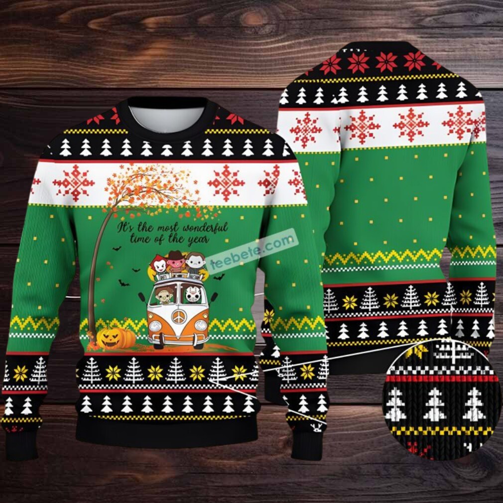 Michael Myers Jason Voorhees Freddy Krueger Ugly Sweaters For Couples Black Green Michael Myers Jason Voorhees Freddy Krueger Ugly Sweaters For Couples Black Green