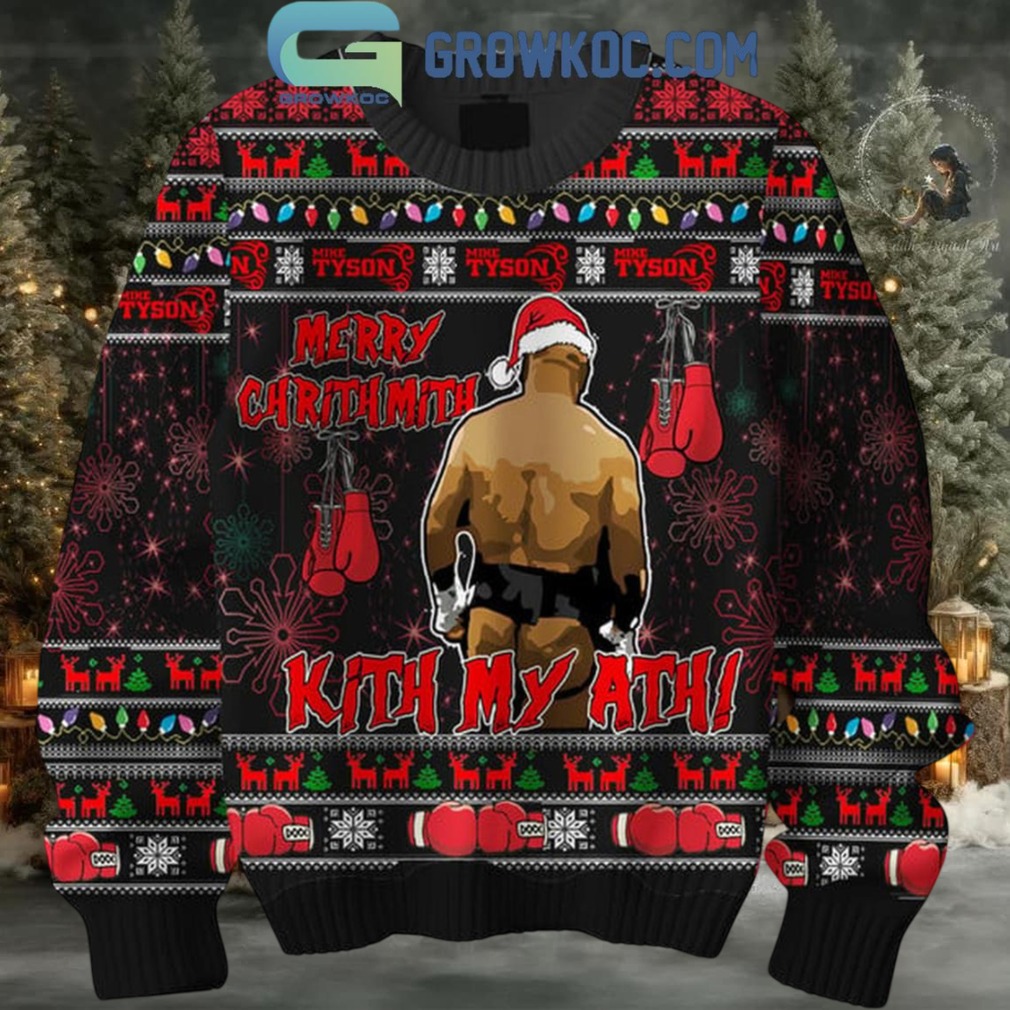 Mike Tyson 2025 Merry Christmas With My Ath Holidays Ugly Sweater Mike Tyson 2025 Merry Christmas With My Ath Holidays Ugly Sweater